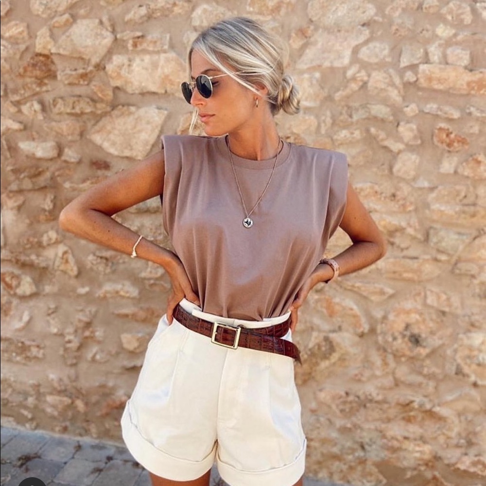 💛❤️ ZARA shoulder pad top - bloggers' favorite